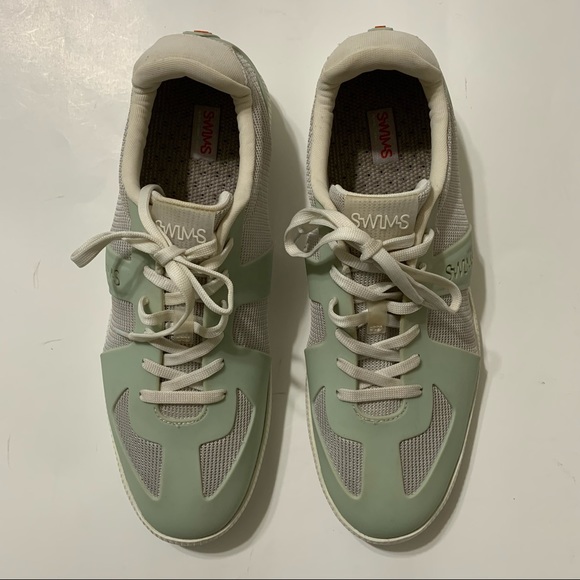 SWIMS Mens Luca Stone Toe Lace Up Low Top Sneakers Shoe Size 9 runs Big = To 10 - Picture 3 of 12